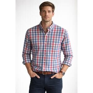 Jack Spade Warren Street Button-Down Shirt – Red/Blue Plaid – Size M